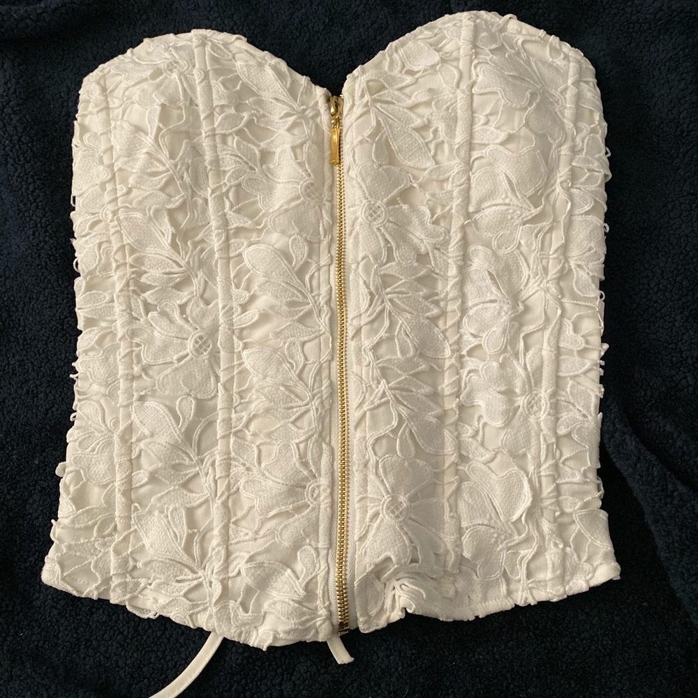 White Floral Lace Corset